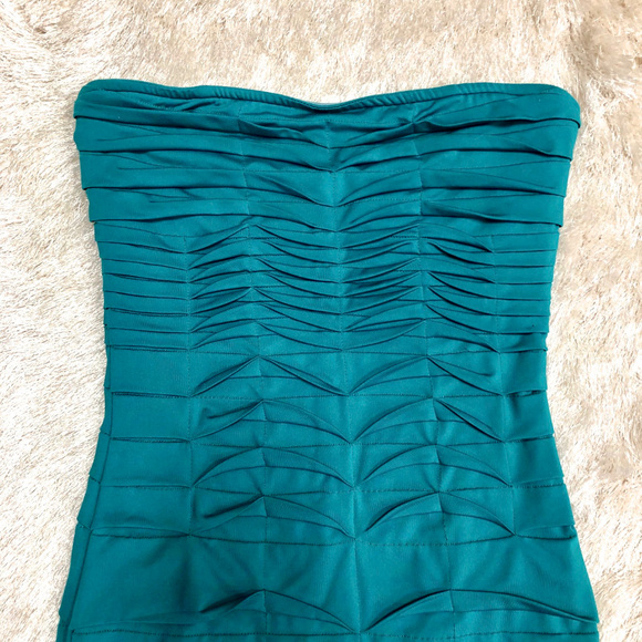 Show Girlz Teal Strapless Dress - Picture 3 of 5